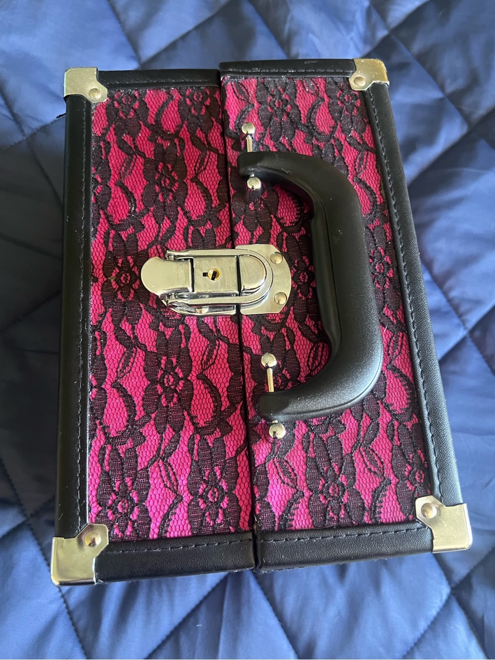 Caboodles Black Lace Pink Cosmetic Case